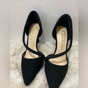 Jessica Simpson Wixen Cross Strap Pump,Black Size5.5